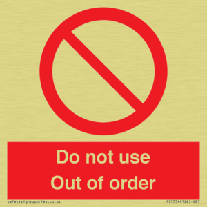 Do not use Out of order